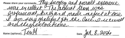 osc patient review - teri 