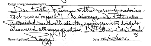 osc patient review - peggy 