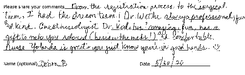 osc patient review - debra 