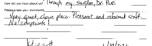 osc patient review - michele 