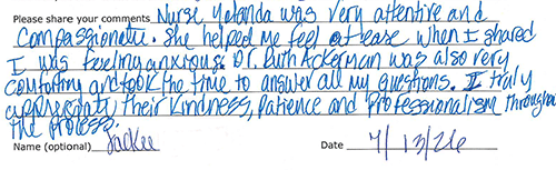 osc patient review - jakee 